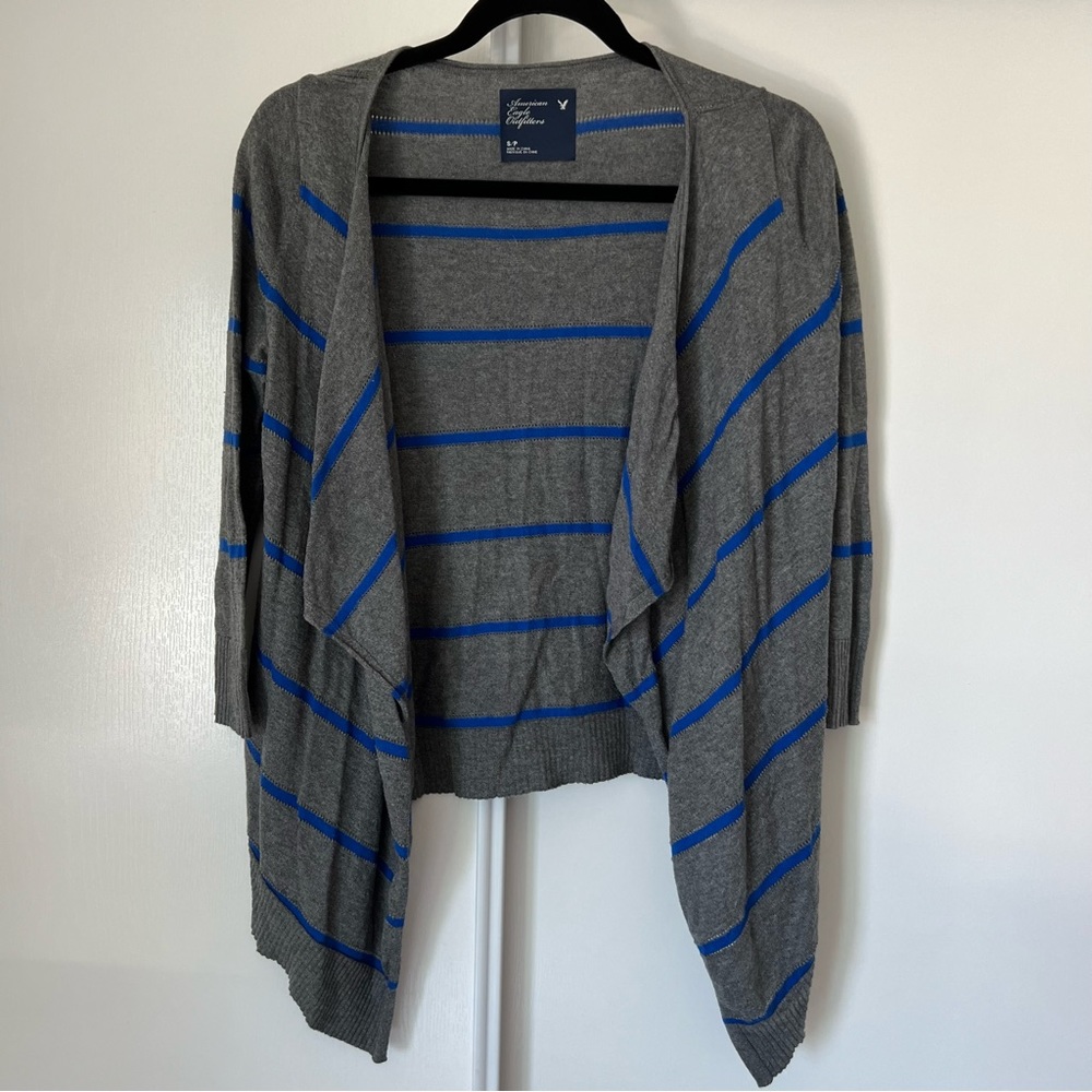 American Eagle Striped Cardigan sweater top